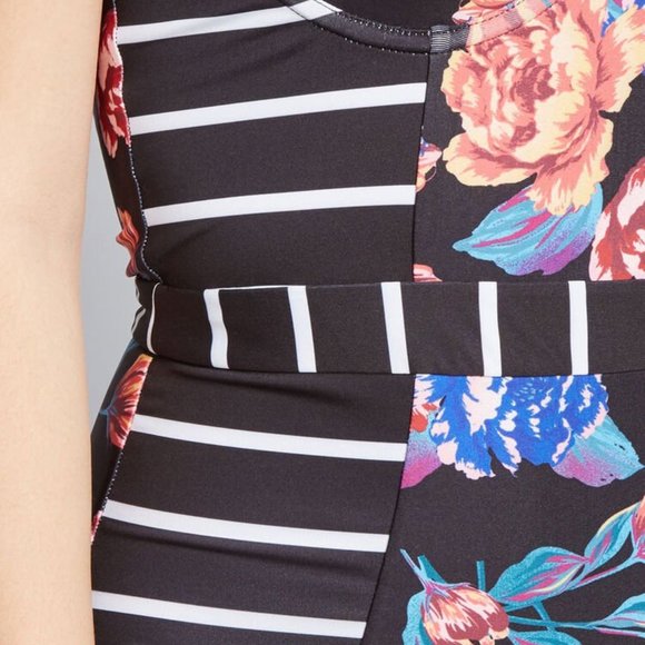 New ModCloth Black Floral Swimsuit - Picture 6 of 6